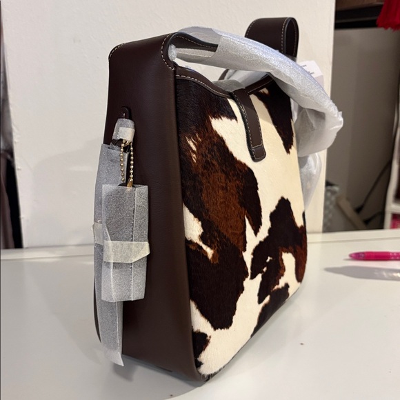 Coach Hadley Crossbody Bag - Brown and White Cow Print - Picture 5 of 8